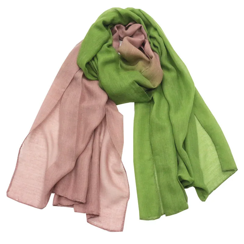 

2018 Fashion Women Scarf High Quality Shawls And Scarves Linen Cotton Scarf Two Color Patchwork Scarf Headwraps Muslim Hijabs