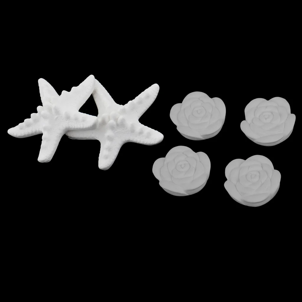 

6pcs Seastar Rose Flower Aroma Fragrance Stone DIY Essential Oil Diffuser Scented Stones Air Freshener Aromatic Room Fragrances