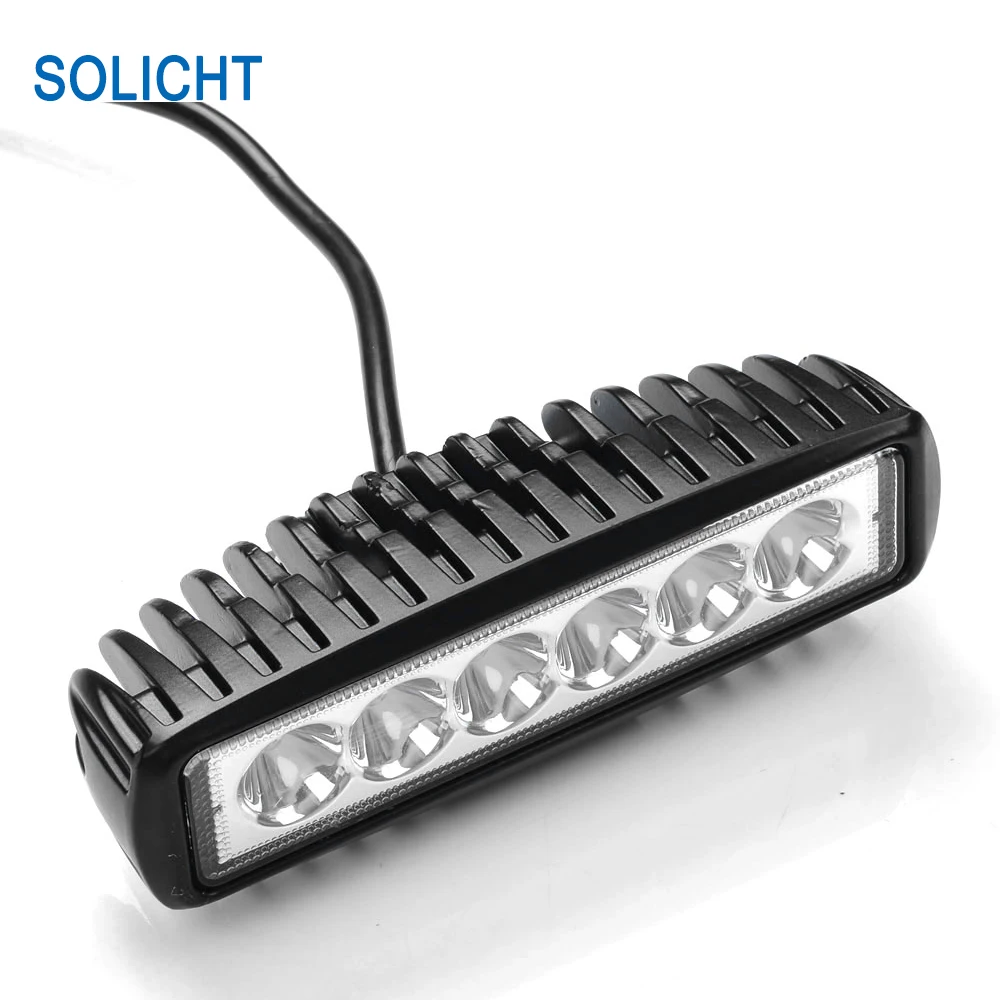 

SOLICHT 6 inch 18W LED Offroad Driving Work Spot Light Bar truck BOAT UTE Car LED Lamp car led bulbs 12V 6000K