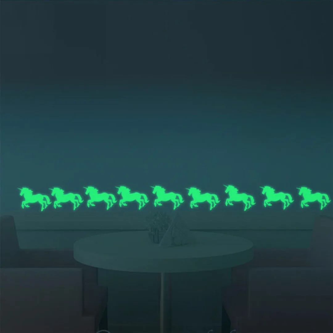 Vinyl Glow In The Dark Unicorn Decal Art Mural Home Room Decor Ceiling Wall Sticker