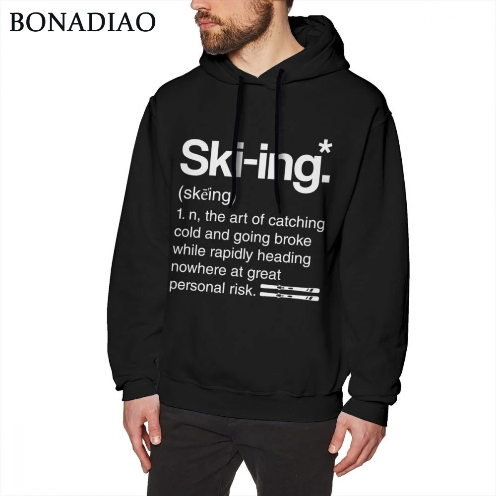 Funny Skiing Definition Sweatshirt Man Graphic Print Stylish Homme