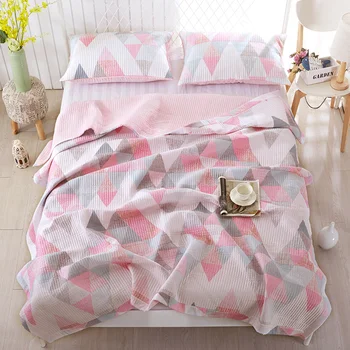 

Summer Cotton Air conditioning blanket Quilt Bed cover set Mattress topper Pillowcase couvre lit colcha de cama
