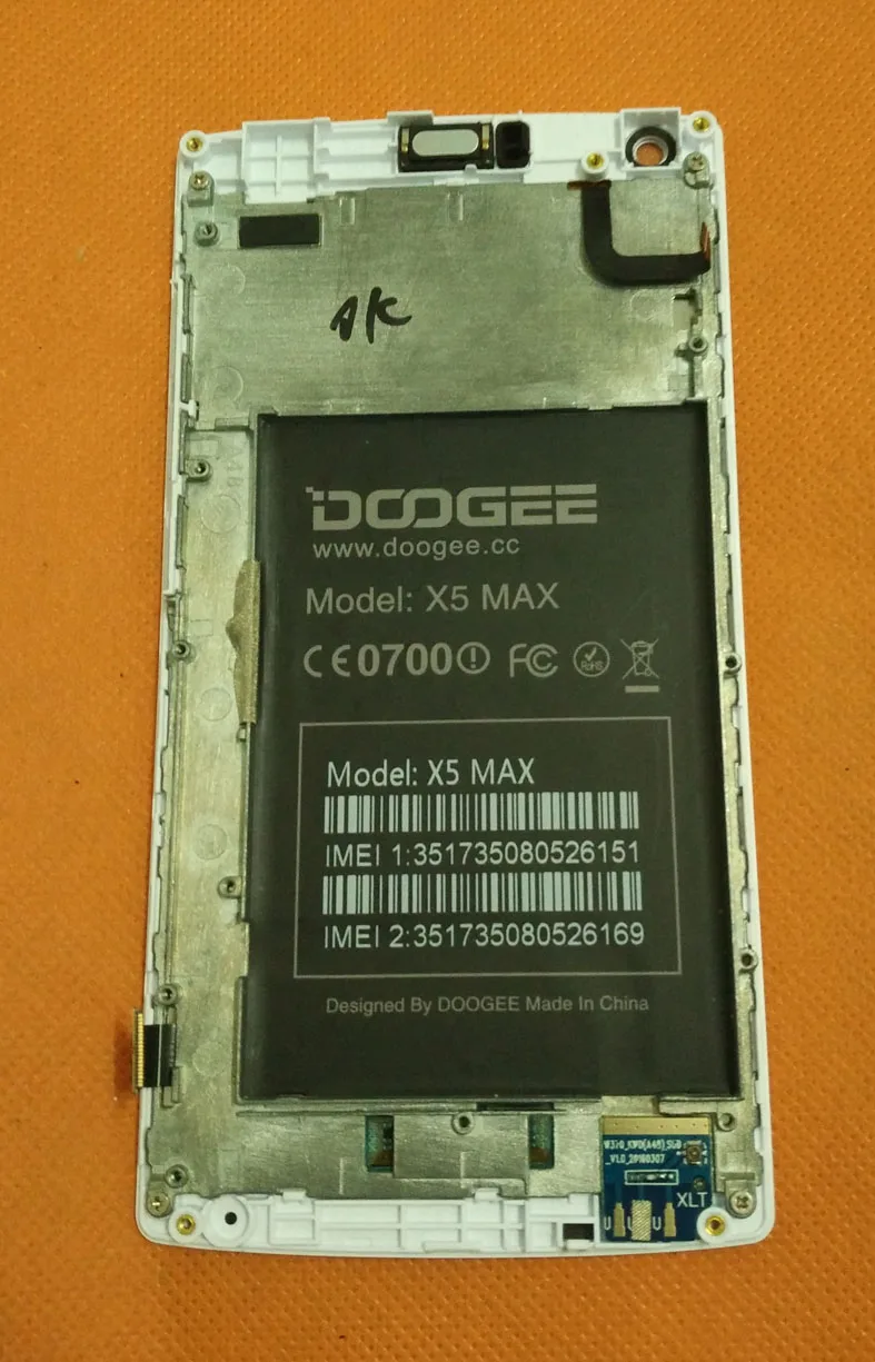 Б/у ЖК-дисплей+ сенсорный экран дигитайзер+ рамка для Doogee X5 MAX MTK6580 5," HD