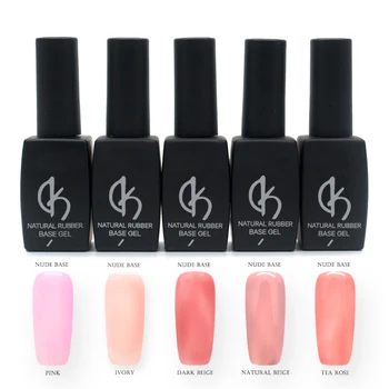 

Semi-permanent uv Varnish Gel 12ml Nude Natural Nail Base Coat 5 Colors Soak off Gellak Nail Art Nails Primer Gel Polish Set New