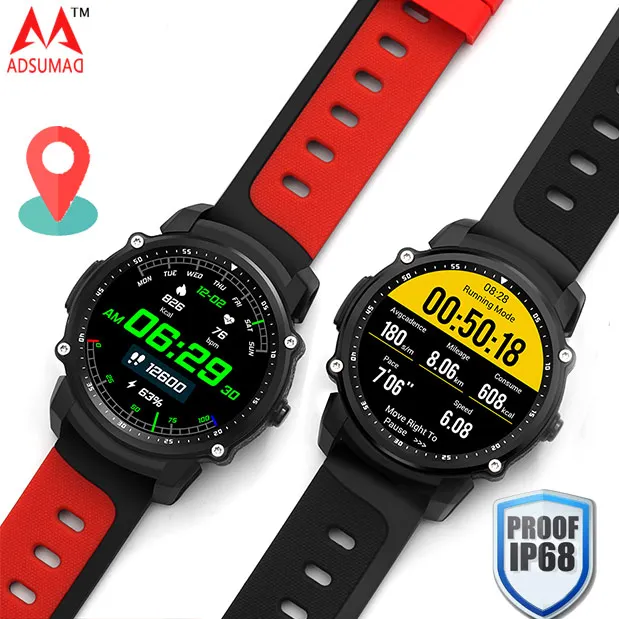 

FS08 GPS smart watch Bluetooth Waterproof IP68 Swimming Sports Fitnes Tracker Stopwatch Heart Rate Monitor Wristwatch MTK2503