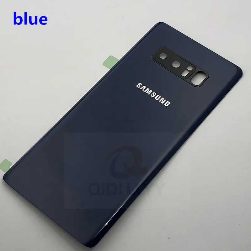 Для SAMSUNG Galaxy Note 8 N950 N950F стеклянная крышка для батареи задняя дверь корпус для SAMSUNG Note 8 оригинальная Задняя стеклянная крышка - Цвет: Blue