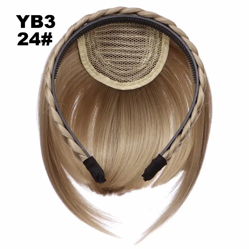 Girlshow Braid Headband Synthetic Hair Bang Short Fringe Hair
