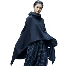 Модные асимметричный подол дизайн Turntleneck Толстовка для женщин весна свитер с длинными рукавами Новинка 2019 года уличная негабаритных