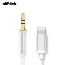 Aimitek Премиум 3,5 мм Автомобильный AUX кабель для iPhone 7 7 Plus 8 Pin до 3,5 мм Jack автомобильный стерео динамик адаптер Поддержка IOS 10 iOS 11