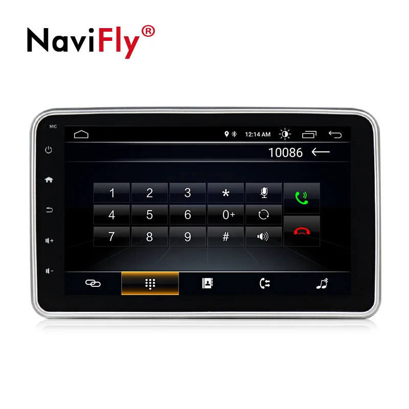 Excellent NaviFly Android 8.0 universal Car stereo head unit navigation GPS NAVI DVD player support 360  degrees Rotatable Face Panel 0