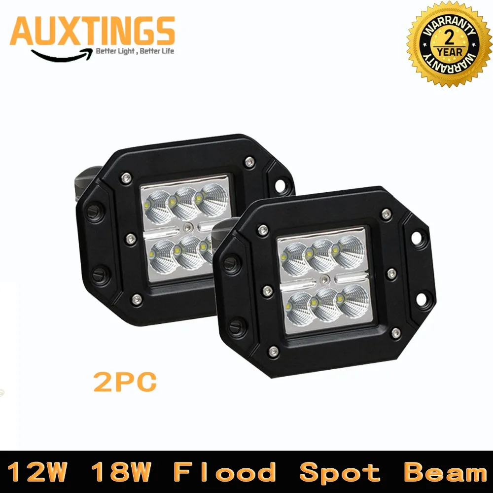 

2PC 12W 18W Led Work Light Bar Offroad Car Truck Tractor Boat Trailer 4x4 SUV ATV Spot Flood Beam LED Light Bar IP67 Waterproof