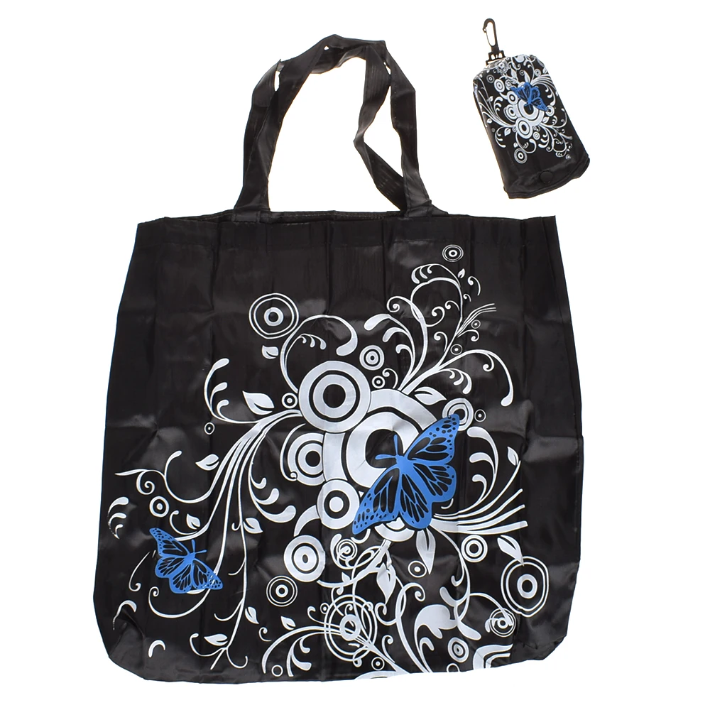 1PC Foldable Butterfly Pocket Shopping Bag Tool Eco Folding Shoulder Handle Bag Travel Grocery Reusable Tote Pouch 1PC Foldable Butterfly Pocket Shopping Bag Tool Eco Folding Shoulder Handle Bag Travel Grocery Reusable Tote Pouch