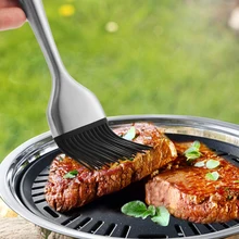 Силиконовые кондитерские кисти для барбекю, торта, кондитерского масла, инструмент для приготовления выпечки, кухонные принадлежности, ручка из нержавеющей стали, кисточка для смазывания гриля