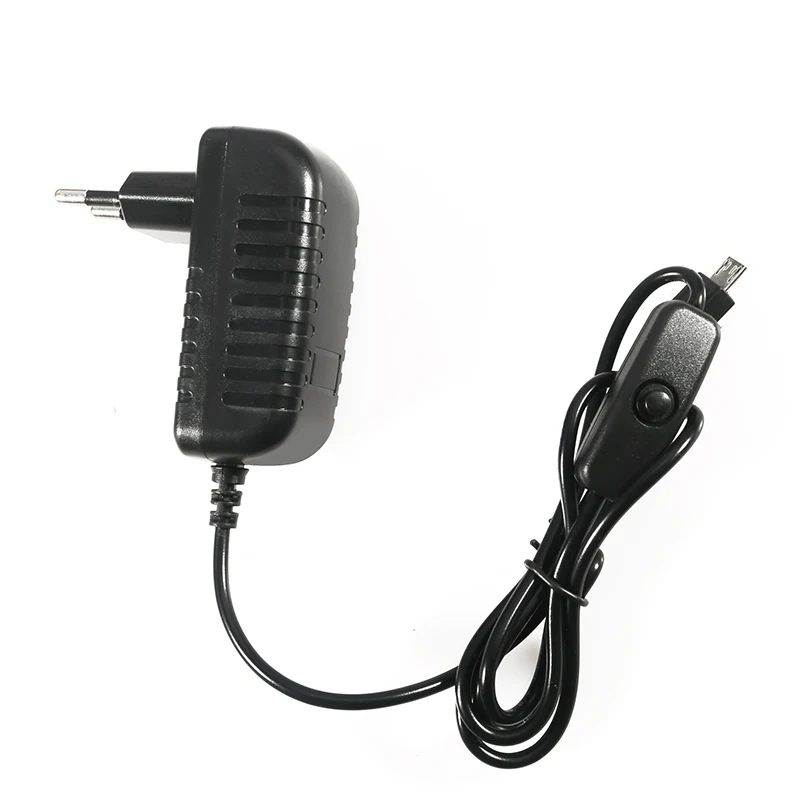 Питание Зарядное устройство с адаптером переменного тока Micro USB кабель с Мощность включения/выключения для Raspberry Pi 3 банан pi pro Модель B + плюс