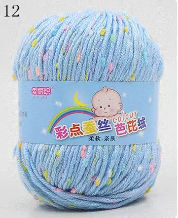High Quality Baby Cotton Cashmere Yarn For Hand Knitting Crochet Worsted Wool Thread Colorful Eco-dyed Needlework 12