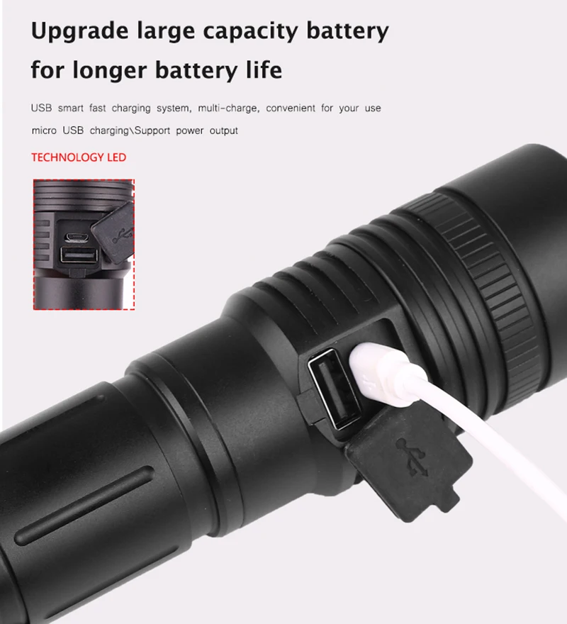 Litwod Z40 8000lm xhp70.2&xhp50 the most powerful led flashlight 26650 usb torch lantern 18650 hunting lamp hand light