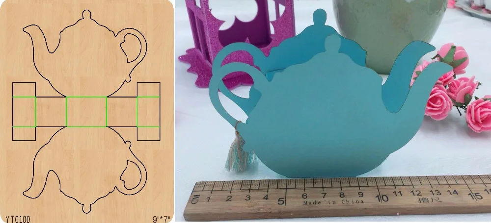 

Teapot box DIY cutting tool die /YT0099/Scrapbook mold