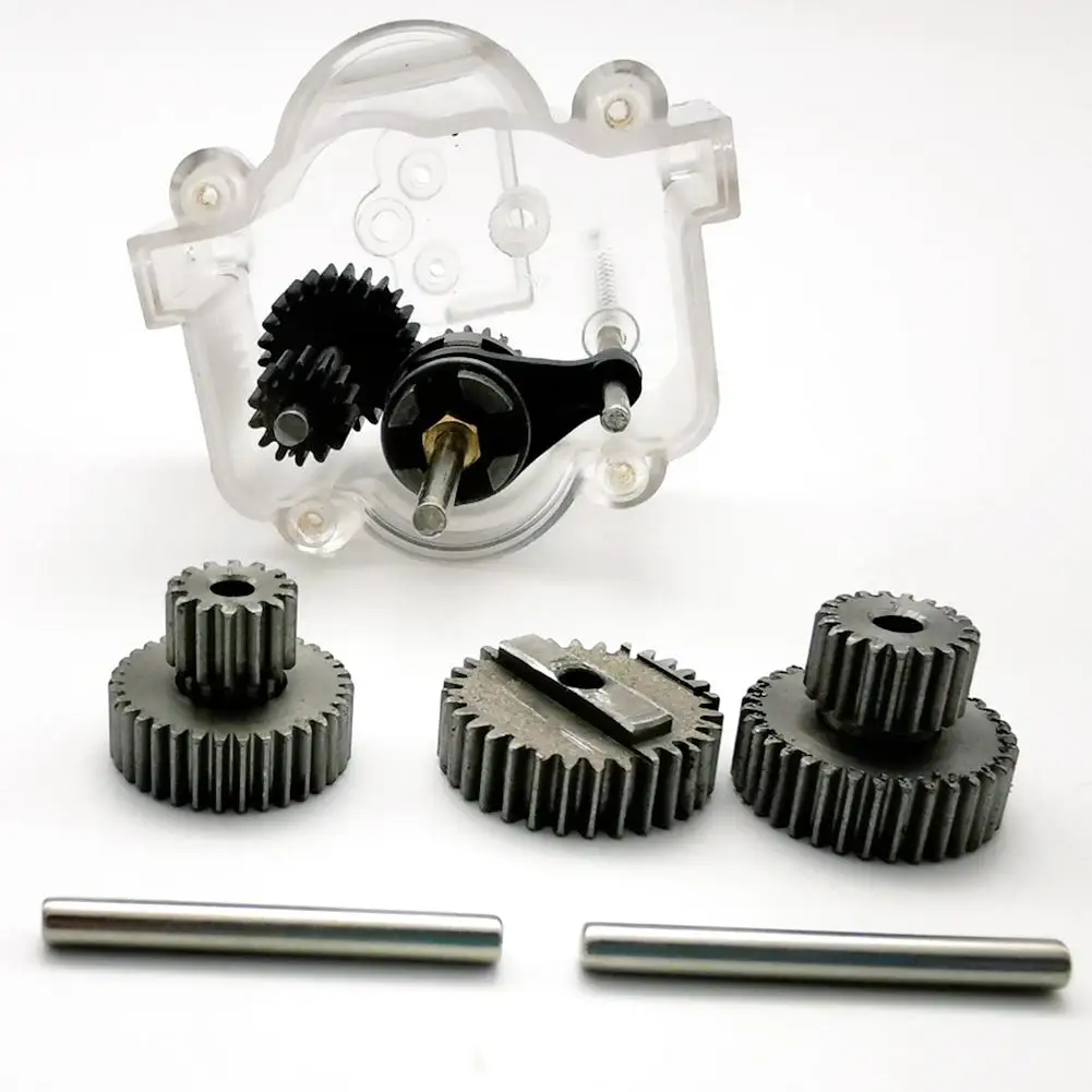 Baratos WPL 1 Set engranaje de Metal Original con Motor 370 para caja de cambios de velocidad para B1 B24 B16 B36 C24 1 16 4WD 6WD Rc Coche