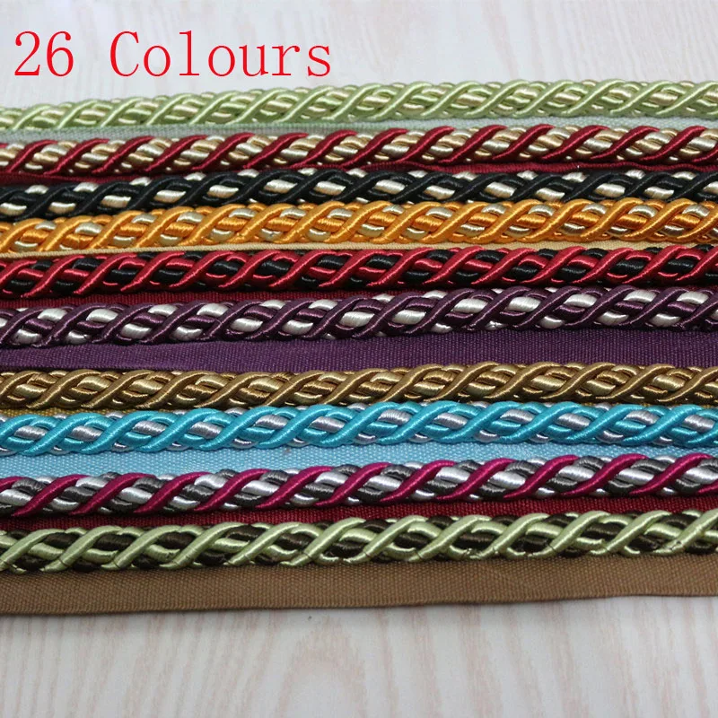

5 Yards 24 Colors 10mm Twisted Rope Three Strands of Cord for Cushion Pillow Bag Sofa Chair Decorative Accessories