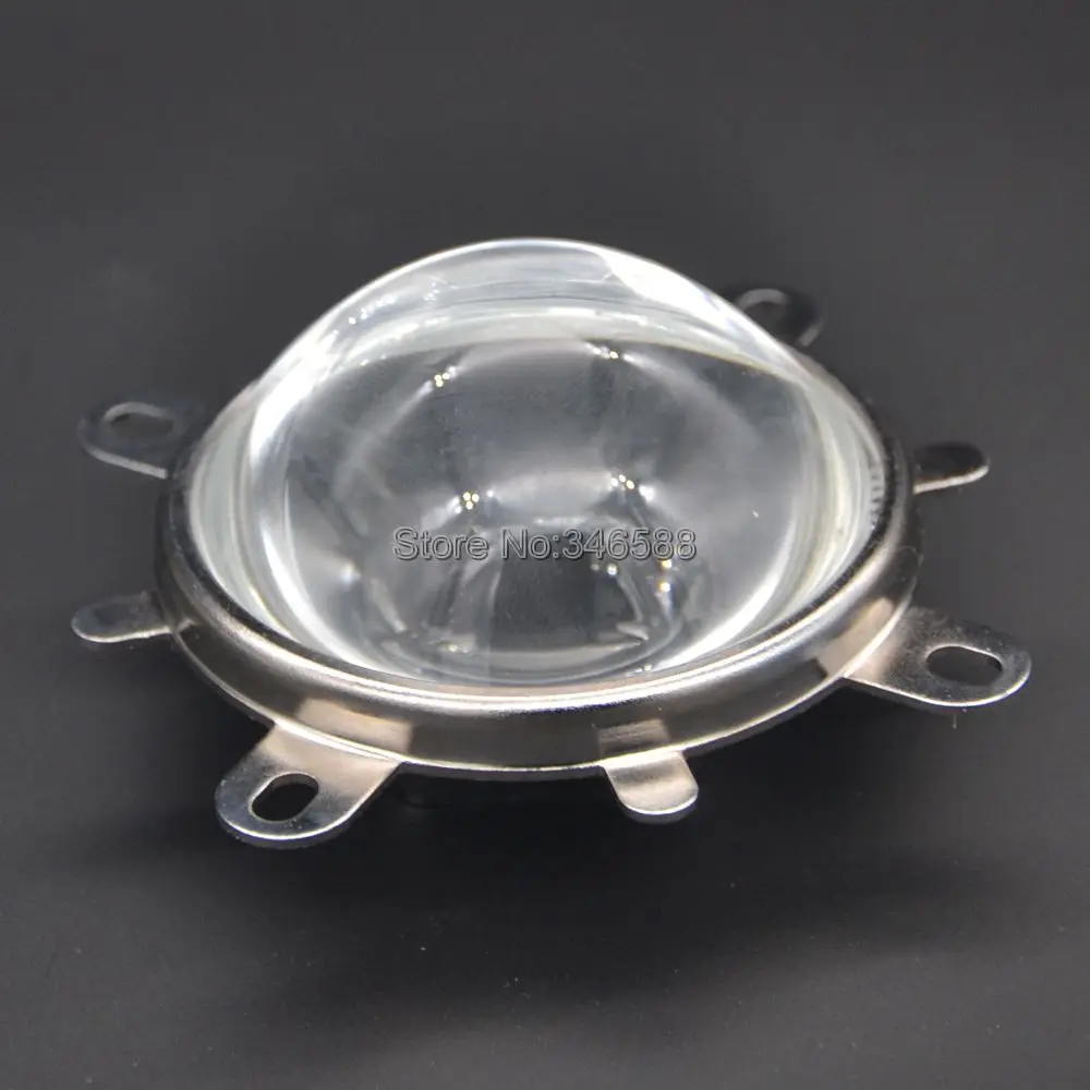 Круглые оптические светодиодные стеклянные линзы 57 мм + квадратная чашка