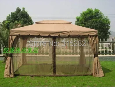 ebay 3*4 метра стальной алюминиевый садовый зонтик от солнца зонтик мебель для террасы покрывает Зонт с 4 Сторон марля