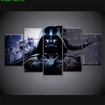 

Darth Vader Star wars-4 5 Pieces Canvas Painting Print Living Room Home Decor Modern Wall Art Oil Painting Poster