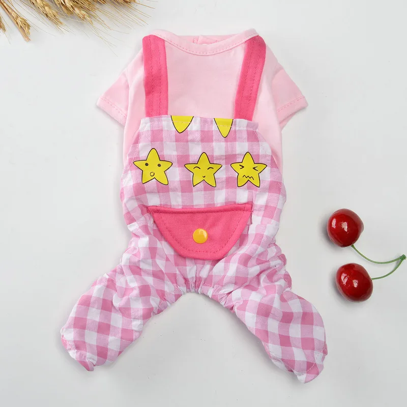 2019 New Dog Four-legged Clothes Summer Small Dog Spring Teddy Cute Light Style Pet Short Sleeve Shirt