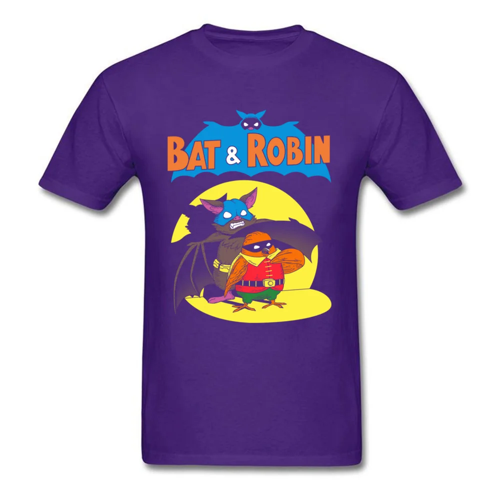 bat and robin 10104 Summer/Autumn 100% Cotton O Neck Tops & Tees Short Sleeve Custom Tee Shirt 2018 Popular Crazy T Shirts bat and robin 10104 purple