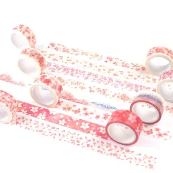 

Romantic Sakura Petals Washi Tape Decorative Sticky Paper Masking Adhesive Tape Scrapbooking DIY