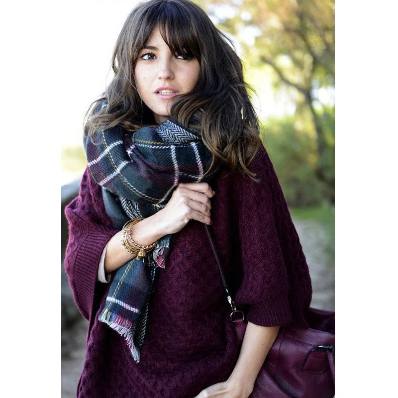 2016 Classic European Style Famous Spain Scarf Brand Thick Winter