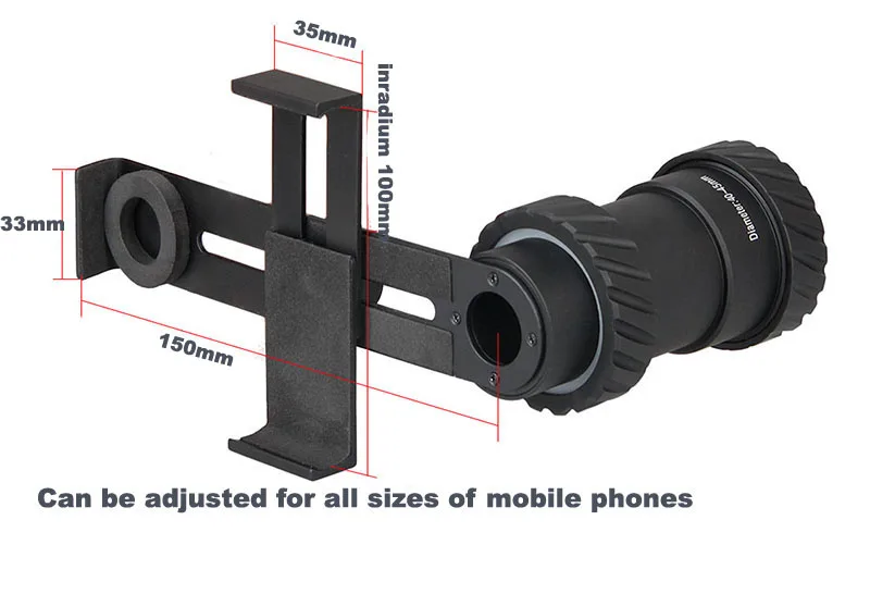 Тактический прицел 40 мм-43 мм Алюминиевый адаптер Монокуляр телескоп камера крепление для всех телефонов оптика
