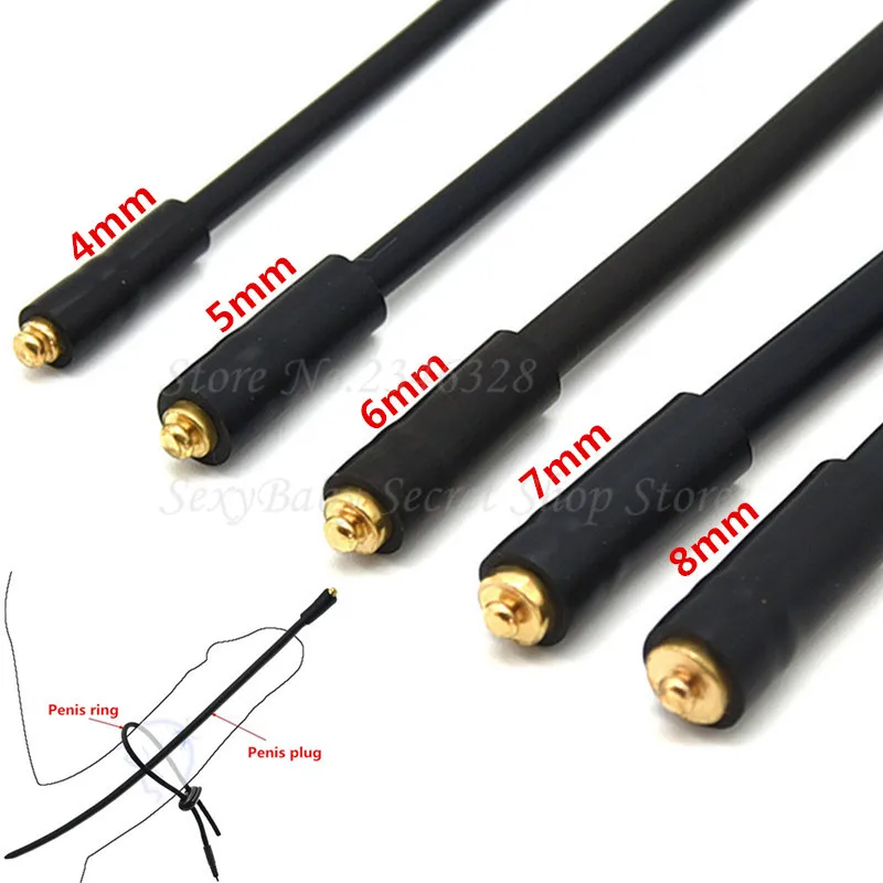 5pcs/lot Electric Shock Accessories Silicone Urethral Sound Catheter Electro Penis Plug Dilators Sex Toys For Male Masturbation