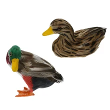 2 шт Ручная работа Реалистичная статуя утки для дома/улицы пейзаж домашний сад Газон Орнамент