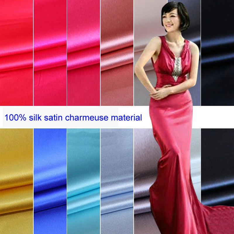 Шелковое Вечернее платье из 100% шелка измеритель ткани и атласа|dress shade|dress fabric