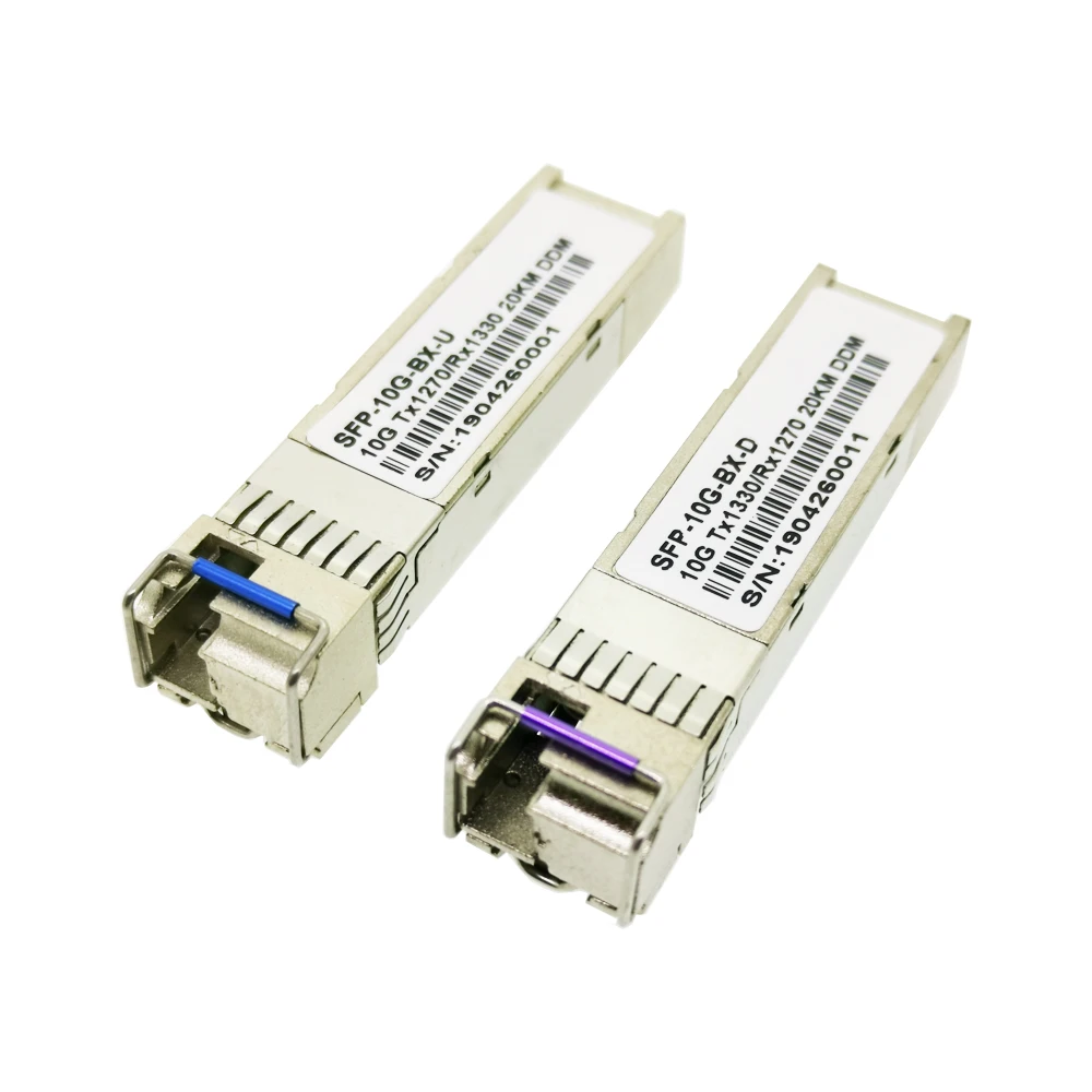 1 пара 10 г SFP+ BIDI 20 км 1270 нм/1330 нм LC Разъем 10 г SFP moudle трансивер одномодовый одиночный волокно