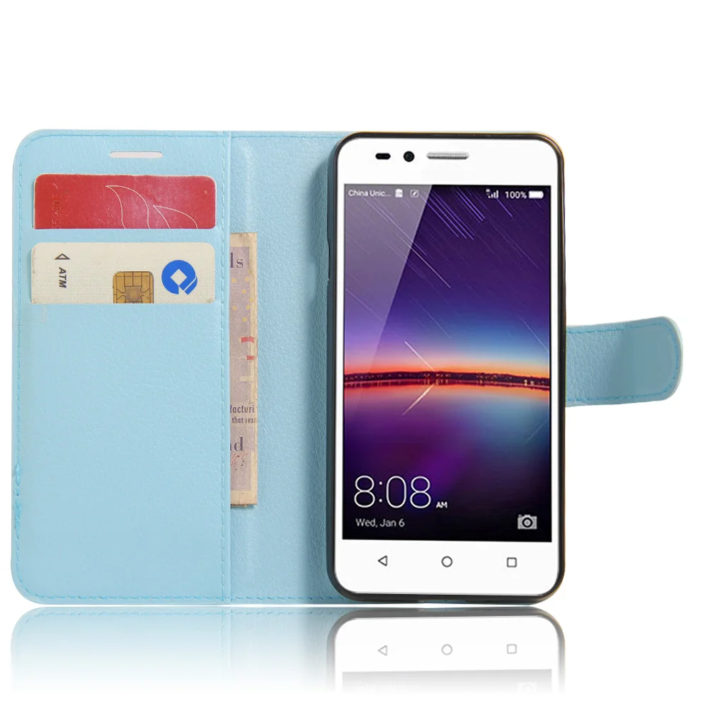 

Wallet Style Litchi Texture Flip Leather Cover Case for Huawei Y3 II Magnetic Protective Shell for Huawei Y3 2nd Generation