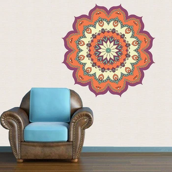 

Colorful Mandala Flower Indian Bedroom Living Room Wall Stickers Decal Art Mural Home Removable Wall Decal TV Background Poster