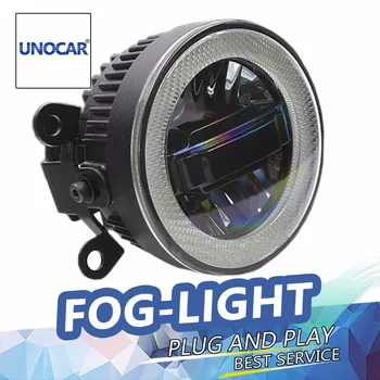 

UNOCAR Car Styling Angel Eye Fog Lamp for Peugeot 308 LED DRL Daytime Running Light High Low Beam Fog Automobile Accessories