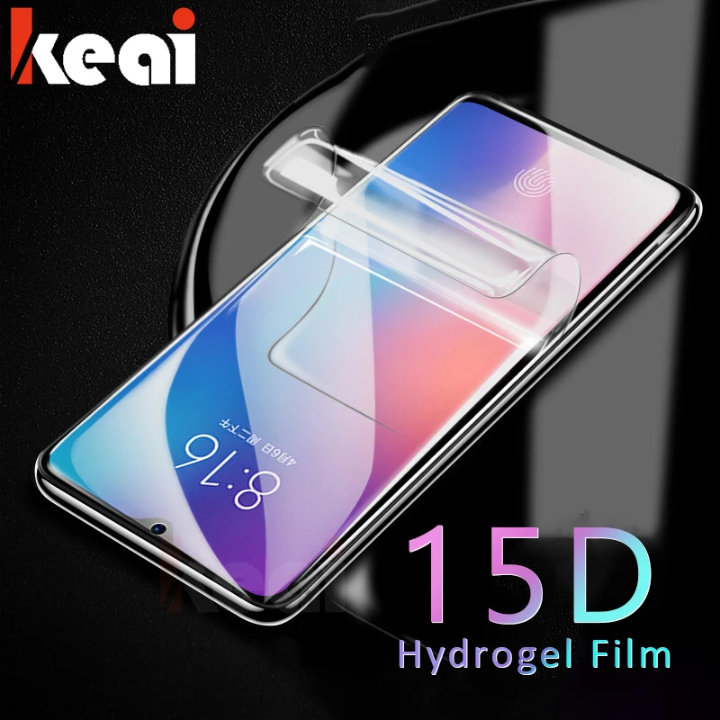 15D полное покрытие мягкая Гидрогелевая пленка для Xiaomi Redmi Note 7 Mi 9 Защита экрана 6 6A 5