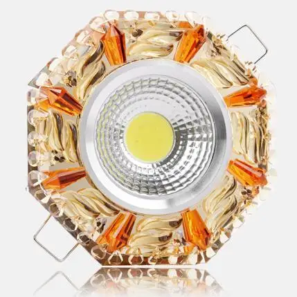 

Crystal COB 3W Led Downlights Recessed Ceiling Spot Light Lamps Embedded LED Downlights Home Decoration Light