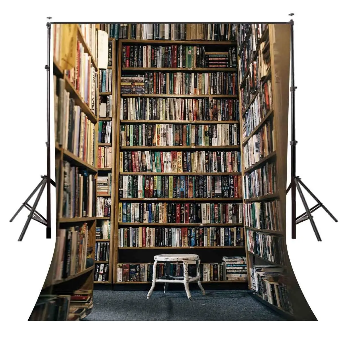 

5x7ft Photography Backdrop Bookshelf Full of Books Backdrop Studio Props