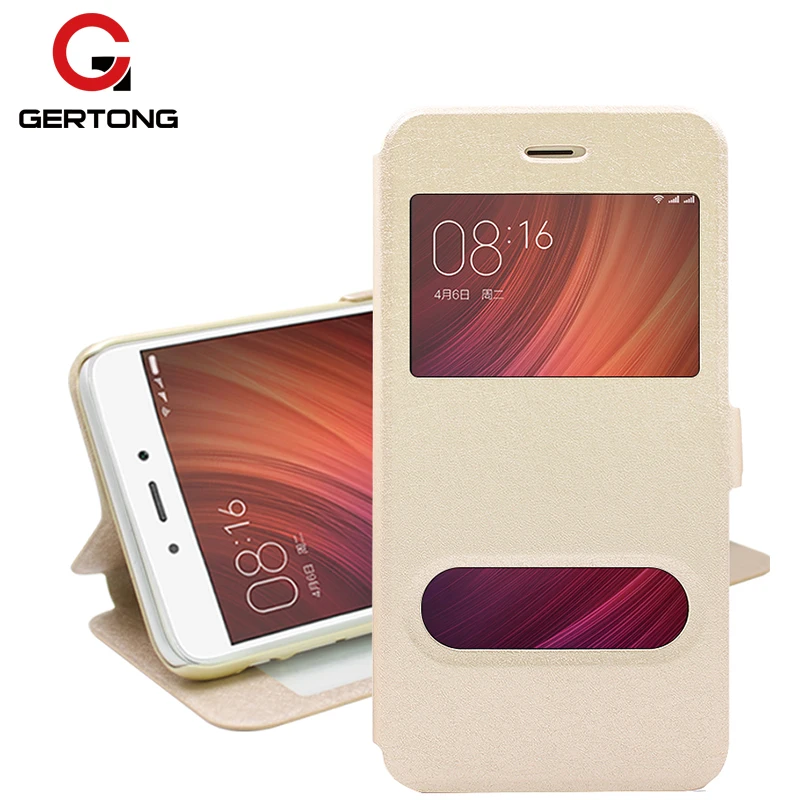

GerTong Flip Case For Xiaomi Redmi 4X 4A Note 4X 4 5A Prime Y1 Mi5X MiA1 Mi6 Mi5 3S 3X 3 Pro Leather Window View Holder Cover