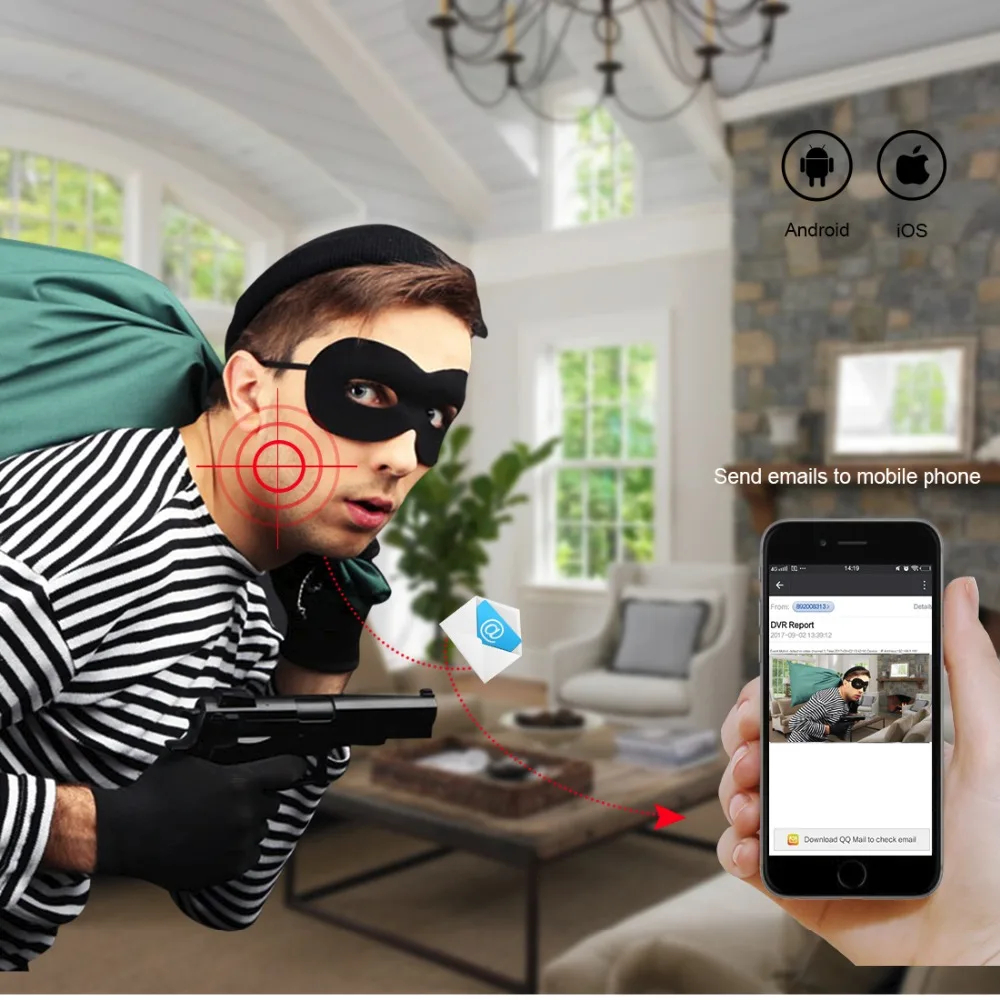 Techage iCsee Wifi беспроводная IP CCTV камера 1080P 720P ночного видения Видео Аудио Звук SD