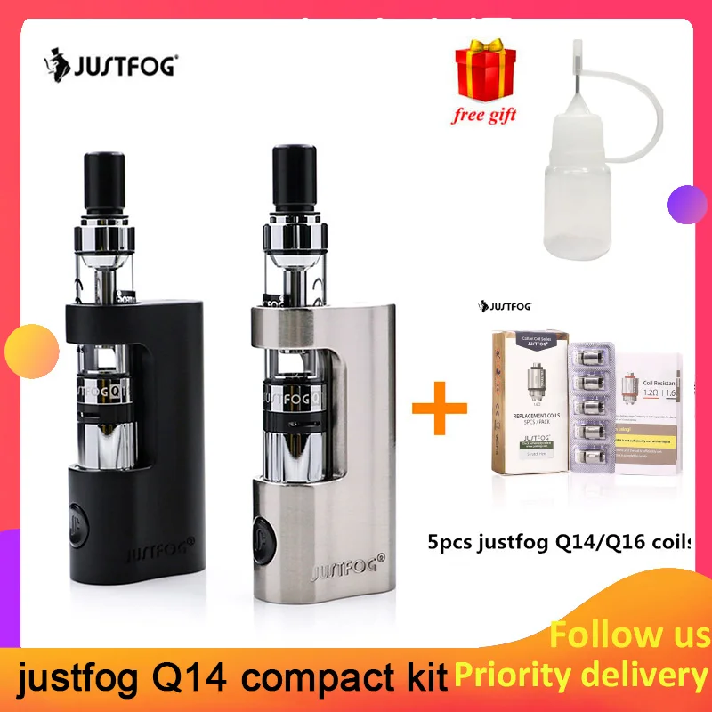 

Original Justfog Q14 Compact Kit 900mah Battery Justfog Q14 Tank Anti-leakage Starshield System Clearomizer vs justfog Q16 kit