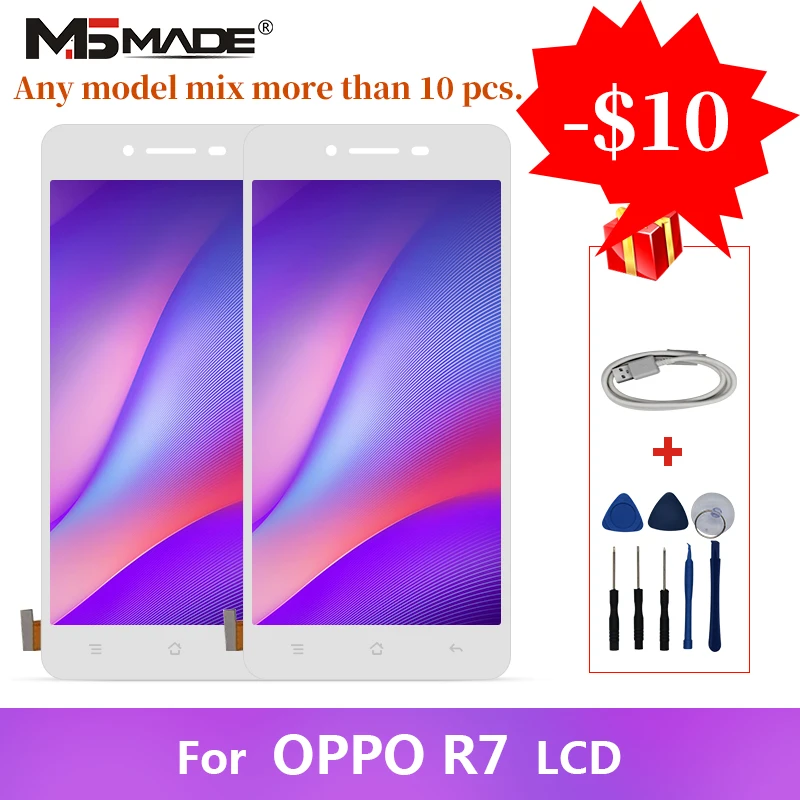 

AAA Quality For OPPO R7 LCD Touch Screen Digitizer R7C R7T Display Replacement Assembly Parts With Frame 100% Tested