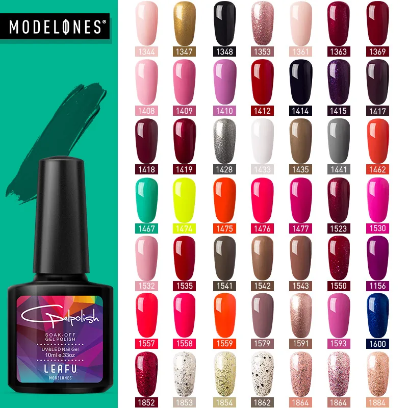 

Modelones Gel Nail Polish 60 Hot Sale Color Led Nail Gel Polish NaiL Art Glitter Hybrid Gel Nail Lacquer Semi Permanent Varnish