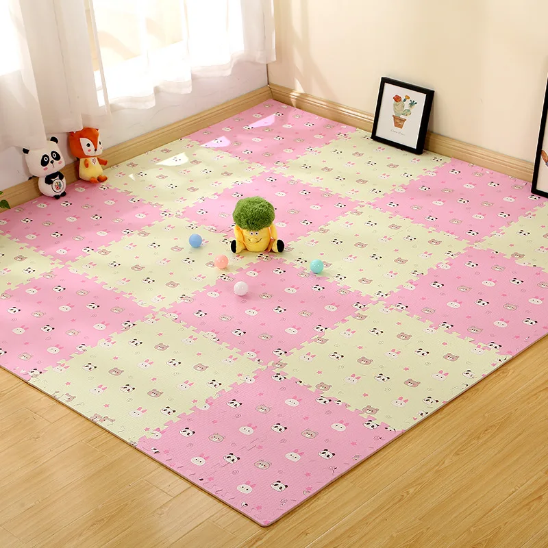 Детский развивающий коврик-пазл для спальни, мультяшный детский коврик для ползания, толстый сшитый Поролоновый напольный коврик, татами, одно поколение