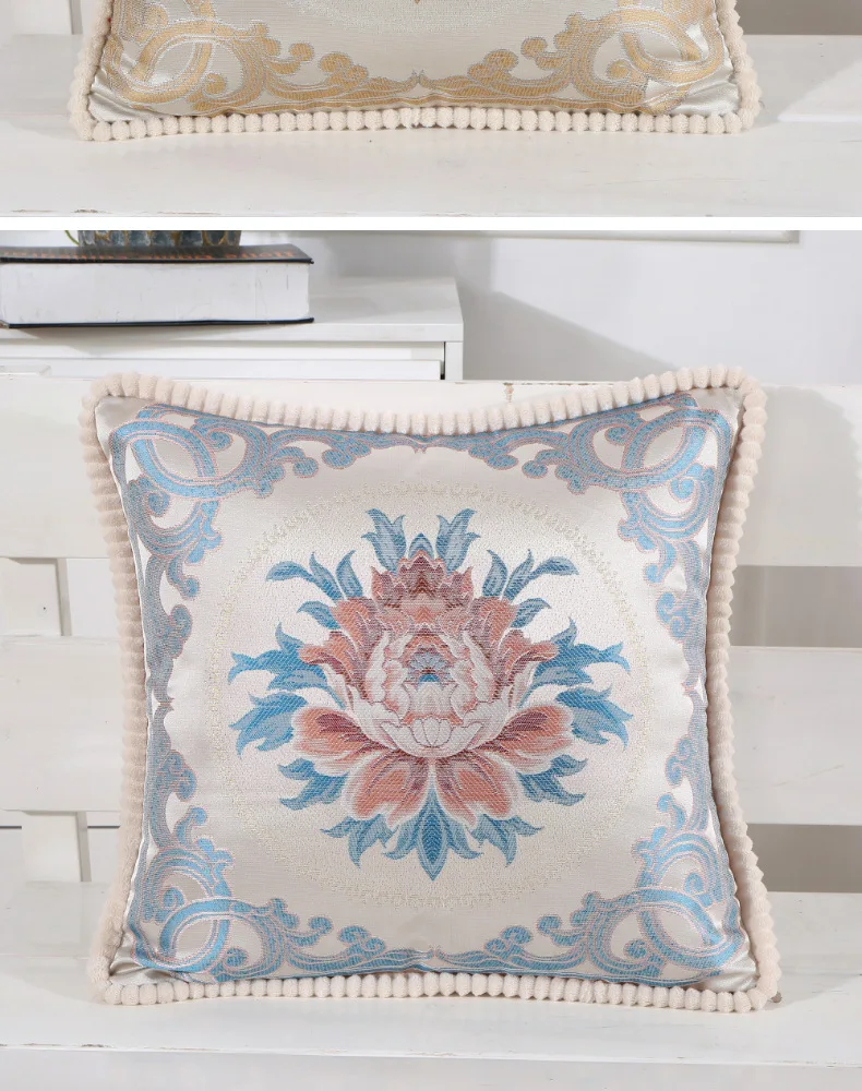 Роскошный чехол для подушки, чехол для подушки с цветочной вышивкой, домашний декоративный чехол для дивана, стула, автомобиля, хлопок, дизайнерский бросок, MA23