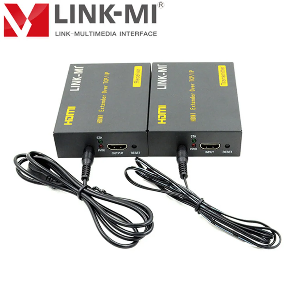 

LINK-MI DT103 HDMI Extender video audio signals up to 120 meters over single CAT5e/6 UTP RJ45 1920*1080 P@60Hz plug and play