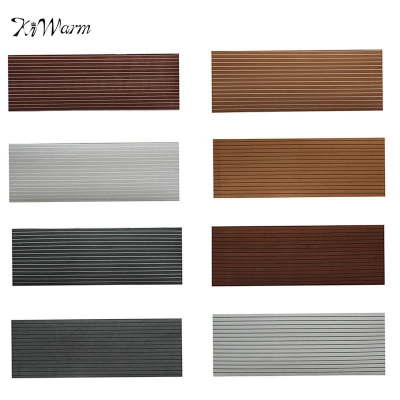 Image New Arrival EVA Foam Teak Decking Sheet Boat Yacht Synthetic Decking 90x200cm Foam Floor Mat 0.5cm 8Colors